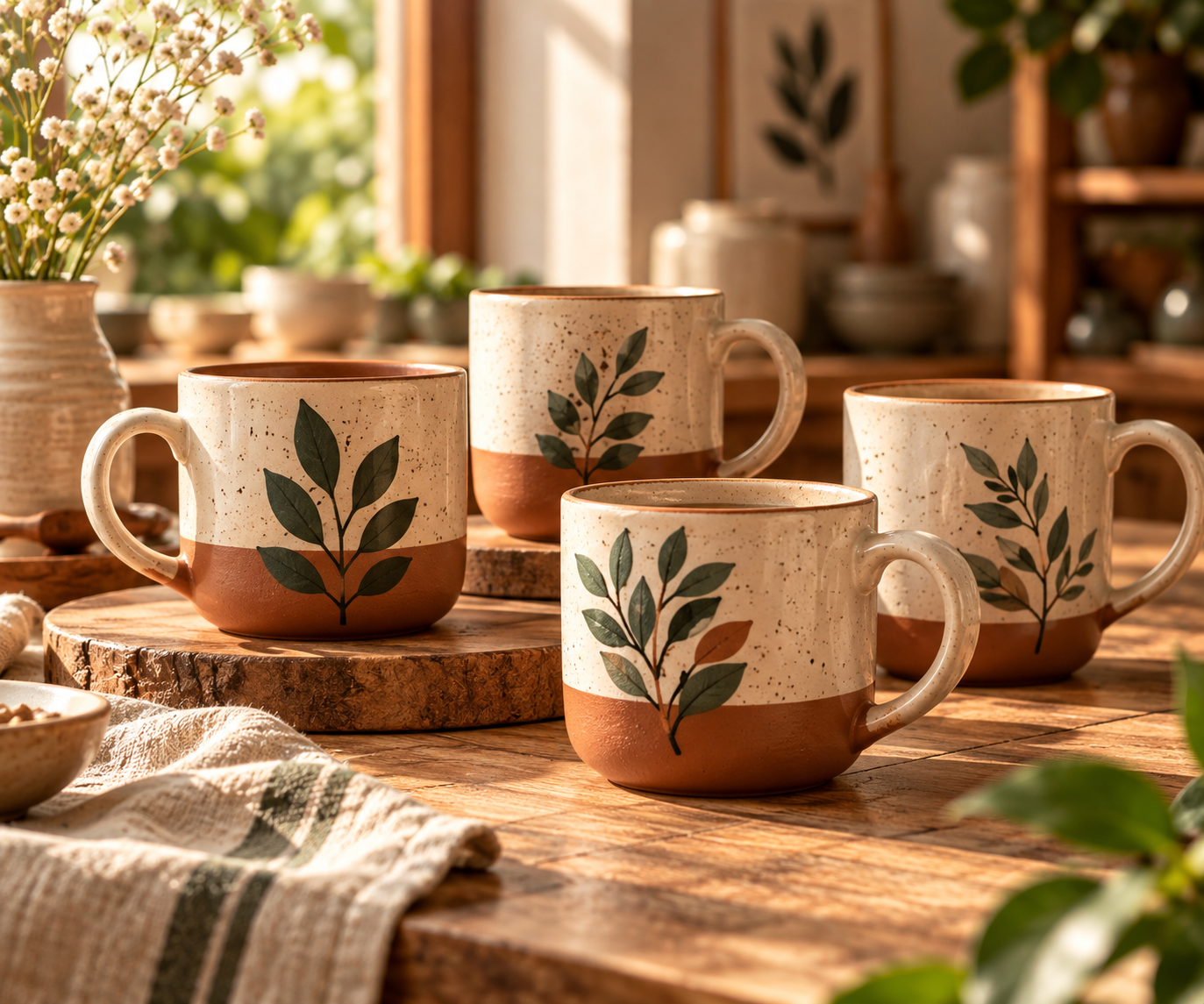 HomeClay ceramic mugs