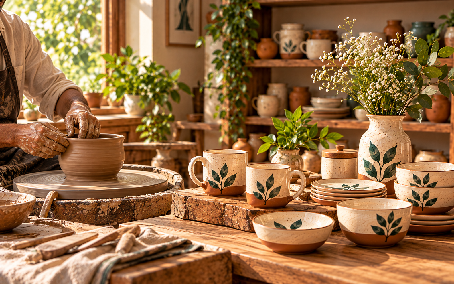 Handcrafted ceramic pottery